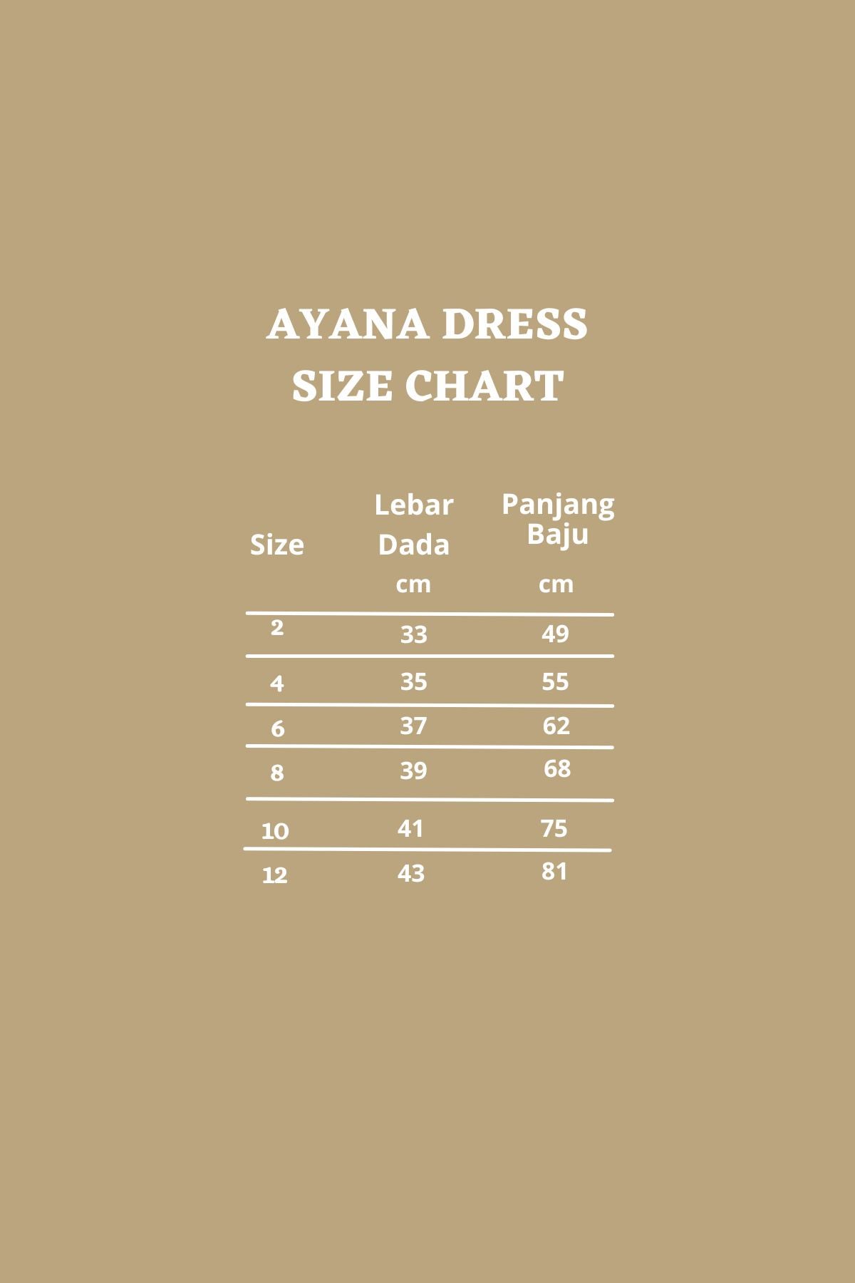 Ayana Dress Anak Perempuan